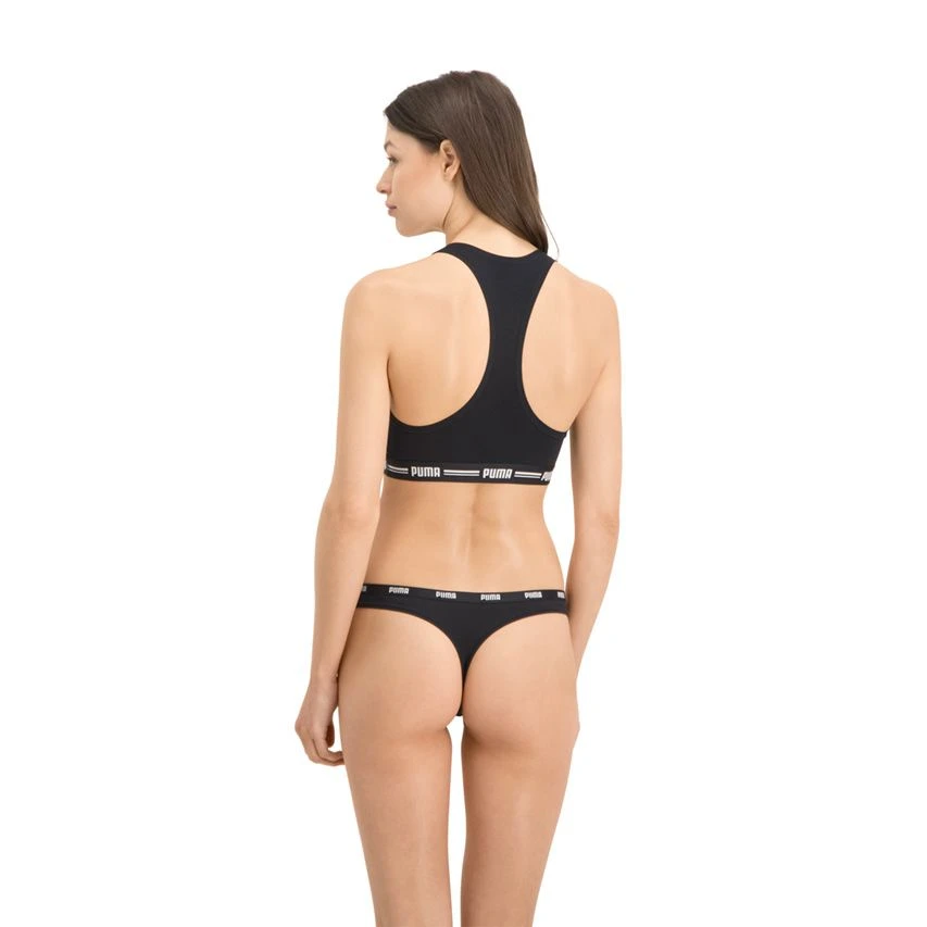 PUMA Dames 3-pack Strings Basic Zwart 4 PUMA Dames 3-pack Strings Basic Zwart - Afbeelding 4