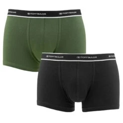 TOM TAILOR 2-pack Boxers Basic Zwart & Groen