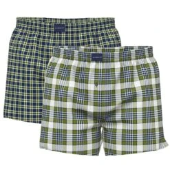 TOM TAILOR 2-pack Wijde Boxershorts Check Print Multi