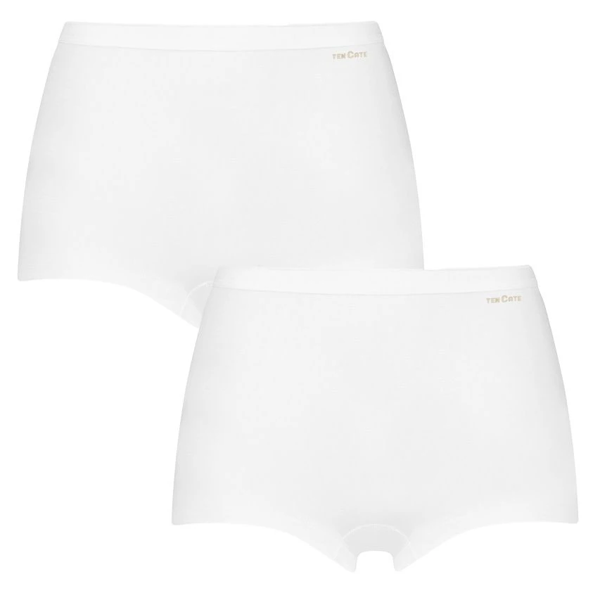 Ten Cate Dames Basics 2-pack Shorts Wit 1 Ten Cate Dames Basics 2-pack Shorts Wit