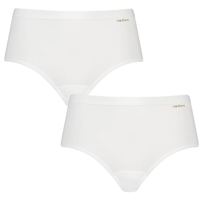 Ten Cate Dames Basics 2-pack Midi Slips Wit 1 Ten Cate Dames Basics 2-pack Midi Slips Wit