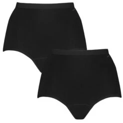 Ten Cate Dames Basics 2-pack High Waist Slips Zwart