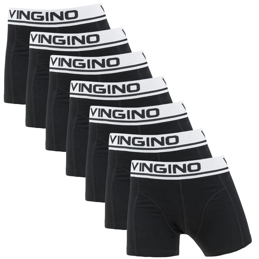 Vingino Jongens 7-pack Boxers Zwart 1 Vingino Jongens 7-pack Boxers Zwart