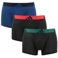 Adidas Active Flex 3-pack Boxers Basic Combi Zwart & Blauw