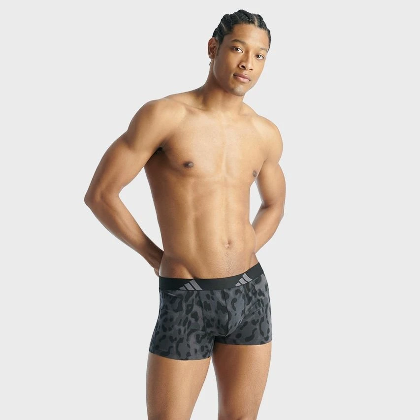 Adidas Active Flex 3-pack Boxers Basic Animal Zwart & Grijs 2 Adidas Active Flex 3-pack Boxers Basic Animal Zwart & Grijs - Afbeelding 2