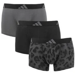 Adidas Active Flex 3-pack Boxers Basic Animal Zwart & Grijs
