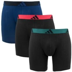 Adidas Active Flex 3-pack Long Boxers Combi Zwart & Blauw