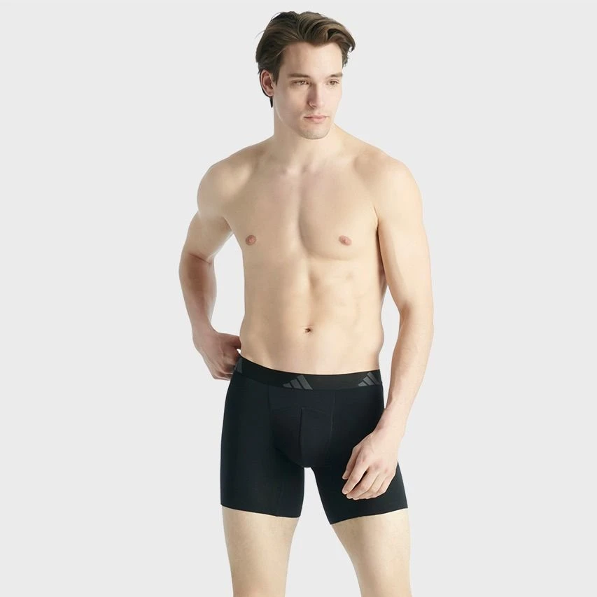 Adidas Active Flex 2-pack Long Boxers Zwart 2 Adidas Active Flex 2-pack Long Boxers Zwart - Afbeelding 2