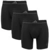 Adidas Active Flex 3-pack Microfiber Long Boxers Zwart