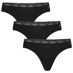 Bamboo Basics Dames 3-pack Strings Amber Zwart