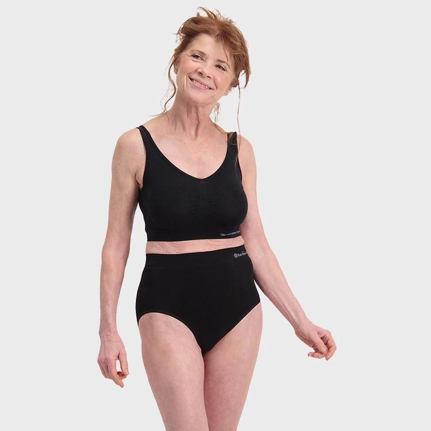 Bamboo Basics Dames 2-pack High Waist Slips Amy Seamless Zwart 2 Bamboo Basics Dames 2-pack High Waist Slips Amy Seamless Zwart - Afbeelding 2