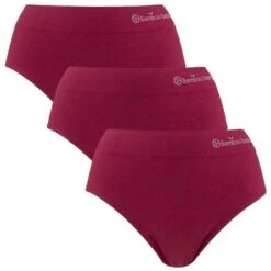 Bamboo Basics Dames 3-pack Slips Belle Burgundy Rood