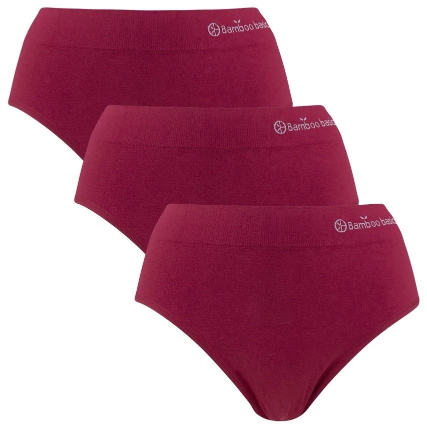 Bamboo Basics Dames 3-pack Slips Belle Burgundy Rood 1 Bamboo Basics Dames 3-pack Slips Belle Burgundy Rood