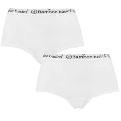 Bamboo Basics Dames 2-pack Hipsters Iris Wit