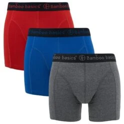 Bamboo Basics Rico 3-pack Grijs / Blauw / Rood
