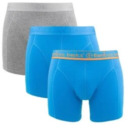 Bamboo Basics 3-pack Boxers Rico Blauw & Grijs
