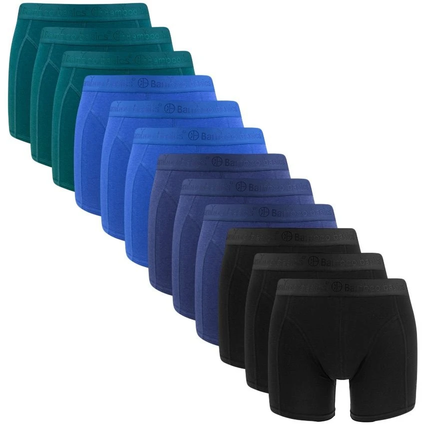 Bamboo Basics 12-pack Boxers Rico Blauw & Zwart 1 Bamboo Basics 12-pack Boxers Rico Blauw & Zwart