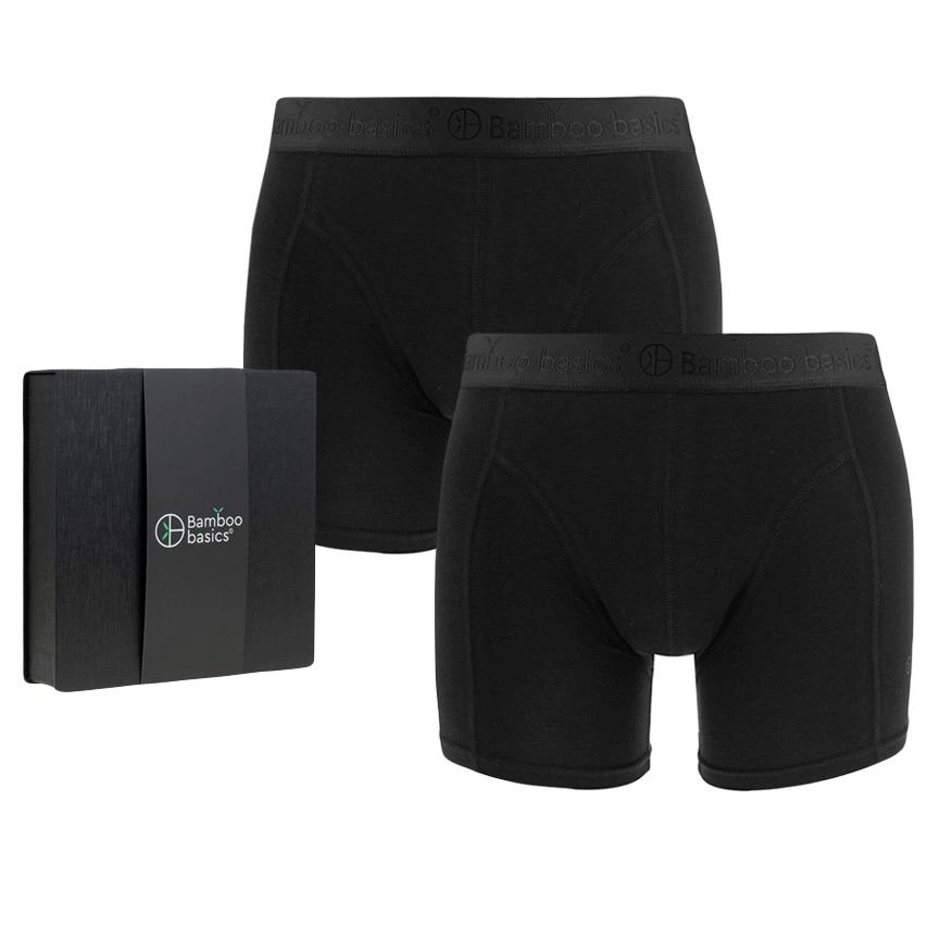 Bamboo Basics Giftbox 2-pack Boxers Rico Zwart 1 Bamboo Basics Giftbox 2-pack Boxers Rico Zwart