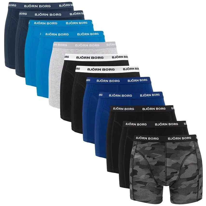 BJØRN BORG Björn Borg Cotton Stretch 12-pack Boxers Basic Print Multi III 1 BJØRN BORG Björn Borg Cotton Stretch 12-pack Boxers Basic Print Multi III