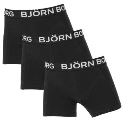 BJØRN BORG Björn Borg Jongens Premium Cotton Stretch 3-pack Boxers Zwart II