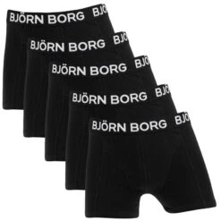 BJØRN BORG Björn Borg Jongens Premium Cotton Stretch 5-pack Boxers Zwart II