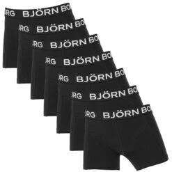 BJØRN BORG Björn Borg Jongens Cotton Stretch 7-pack Boxers Zwart