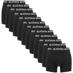 BJØRN BORG Björn Borg Cotton Stretch 12-pack Boxers Basic Zwart