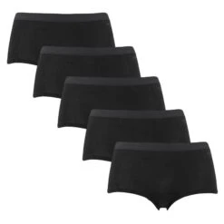 BJØRN BORG Björn Borg Dames Premium Cotton Stretch 5-pack Mini Boxershorts Basic Zwart