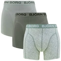 BJØRN BORG Björn Borg Cotton Stretch 3-pack Boxers Basic Swirl Groen II