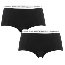 BJØRN BORG Björn Borg Dames Soft Cotton Stretch 2-pack Mini Boxershorts Zwart