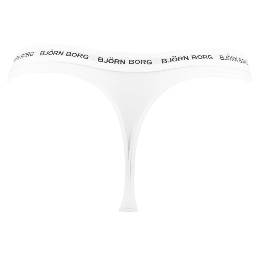 BJØRN BORG Björn Borg Dames Soft Cotton Stretch 2-pack Strings Logo Zwart & Wit 8 BJØRN BORG Björn Borg Dames Soft Cotton Stretch 2-pack Strings Logo Zwart & Wit - Afbeelding 8