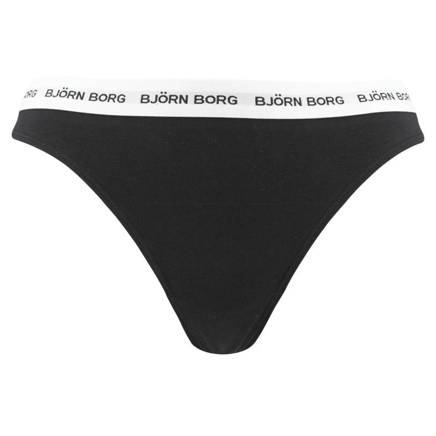 BJØRN BORG Björn Borg Dames Soft Cotton Stretch 2-pack Strings Zwart 5 BJØRN BORG Björn Borg Dames Soft Cotton Stretch 2-pack Strings Zwart - Afbeelding 5