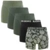 BJØRN BORG Björn Borg Cotton Stretch 5-pack Boxers Basic Leaves Groen & Zwart II