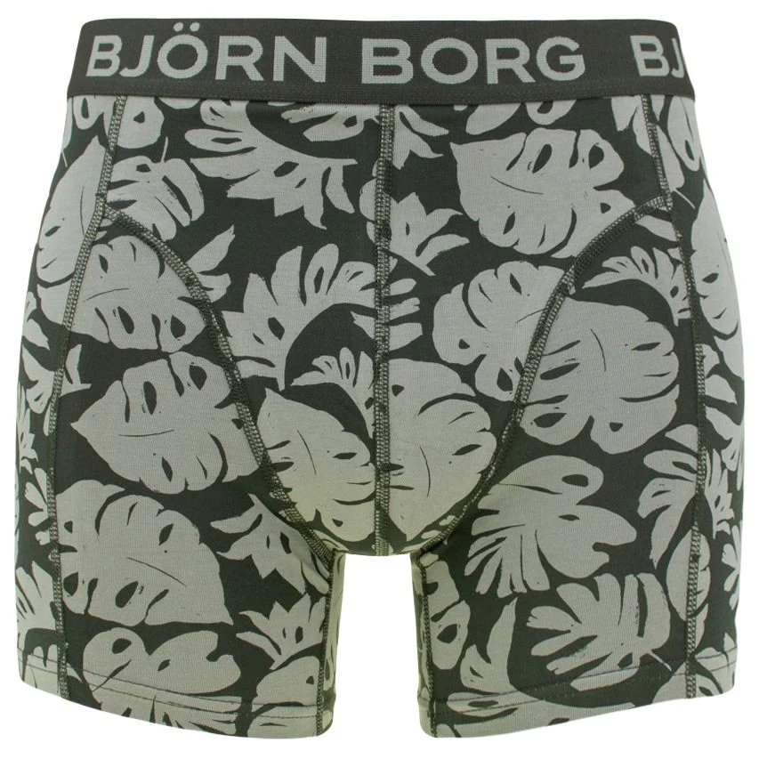 BJØRN BORG Björn Borg Cotton Stretch 5-pack Boxers Basic Leaves Groen & Zwart II 2 BJØRN BORG Björn Borg Cotton Stretch 5-pack Boxers Basic Leaves Groen & Zwart II - Afbeelding 2