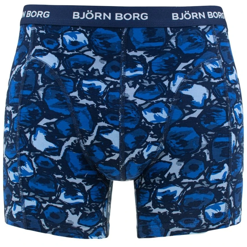 BJØRN BORG Björn Borg Cotton Stretch 3-pack Boxers Abstract Blauw 2 BJØRN BORG Björn Borg Cotton Stretch 3-pack Boxers Abstract Blauw - Afbeelding 2