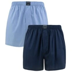 BJØRN BORG Björn Borg Cotton Stretch 2-pack Wijde Boxershorts Blauw