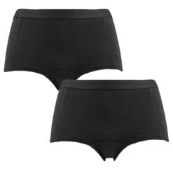 BJØRN BORG Björn Borg Dames Everyday Cotton 2-pack Mini Boxershorts Zwart