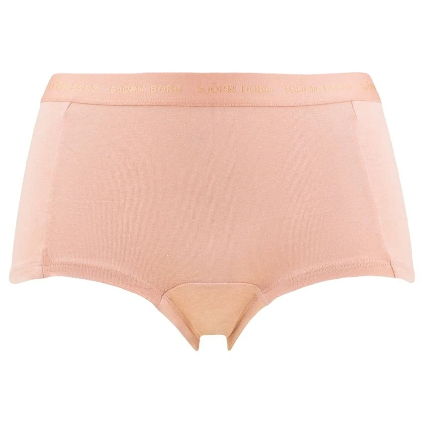 BJØRN BORG Björn Borg Dames Soft Cotton Stretch 3-pack Mini Boxershorts Basic Print Oranje & Zwart 4 BJØRN BORG Björn Borg Dames Soft Cotton Stretch 3-pack Mini Boxershorts Basic Print Oranje & Zwart - Afbeelding 4