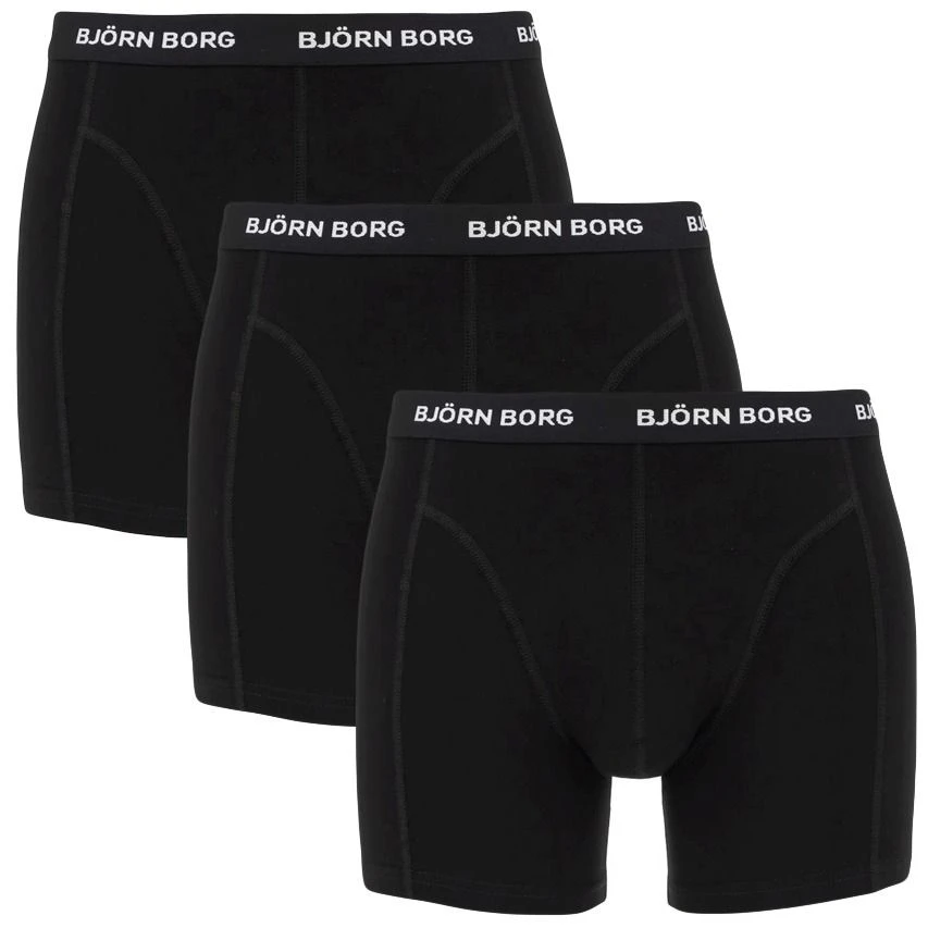 BJØRN BORG Björn Borg Cotton Stretch 3-pack Boxers Basic Zwart 1 BJØRN BORG Björn Borg Cotton Stretch 3-pack Boxers Basic Zwart