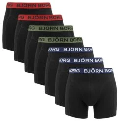 BJØRN BORG Björn Borg Cotton Stretch 7-pack Boxers Zwart