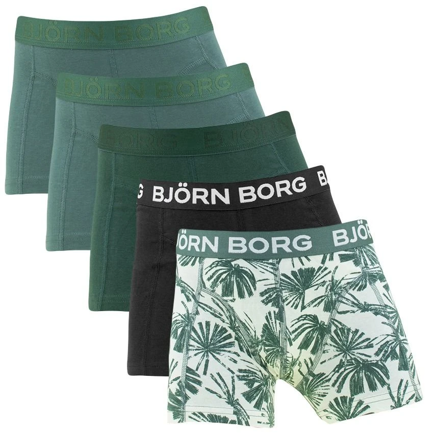 BJØRN BORG Björn Borg Jongens Cotton Stretch 5-pack Boxers Basic Print Multi II 1 BJØRN BORG Björn Borg Jongens Cotton Stretch 5-pack Boxers Basic Print Multi II
