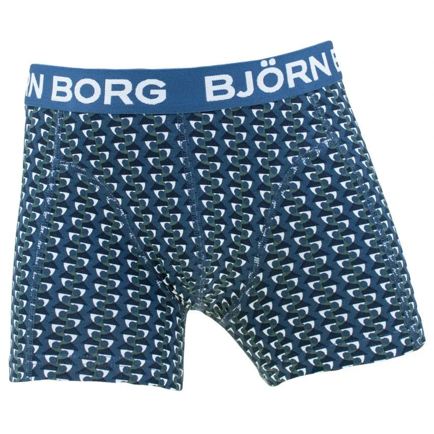 BJØRN BORG Björn Borg Jongens Cotton Stretch 5-pack Boxers Basic Print Blauw 2 BJØRN BORG Björn Borg Jongens Cotton Stretch 5-pack Boxers Basic Print Blauw - Afbeelding 2