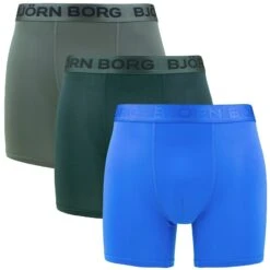 BJØRN BORG Björn Borg Sports 3-pack Microfiber Boxers Groen & Blauw