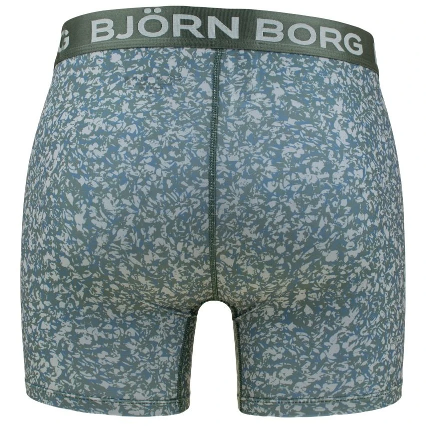 BJØRN BORG Björn Borg Sports 3-pack Microfiber Boxers Basic Print Groen 3 BJØRN BORG Björn Borg Sports 3-pack Microfiber Boxers Basic Print Groen - Afbeelding 3