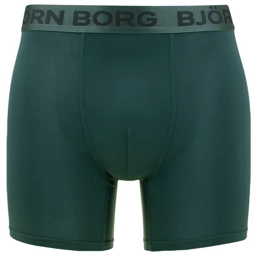 BJØRN BORG Björn Borg Sports 3-pack Microfiber Boxers Basic Print Groen 4 BJØRN BORG Björn Borg Sports 3-pack Microfiber Boxers Basic Print Groen - Afbeelding 4