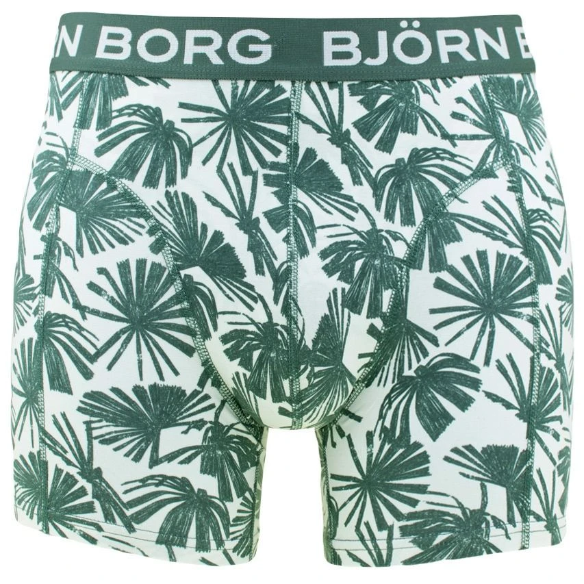 BJØRN BORG Björn Borg Cotton Stretch 3-pack Boxers Basic Print Groen & Zwart III 2 BJØRN BORG Björn Borg Cotton Stretch 3-pack Boxers Basic Print Groen & Zwart III - Afbeelding 2