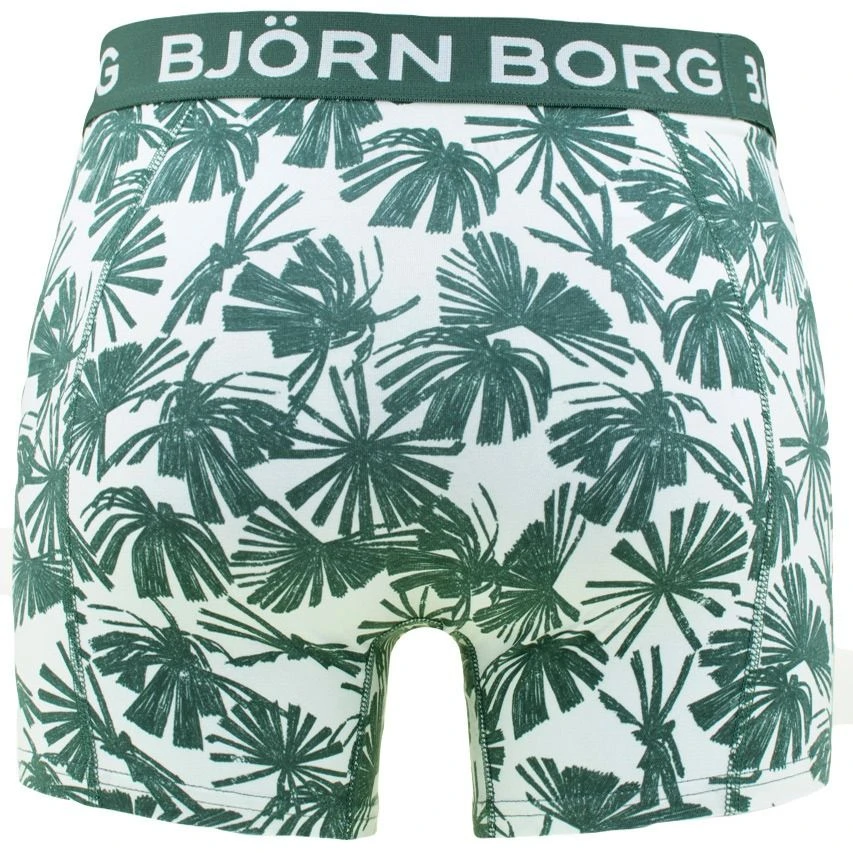 BJØRN BORG Björn Borg Cotton Stretch 3-pack Boxers Basic Print Groen & Zwart III 3 BJØRN BORG Björn Borg Cotton Stretch 3-pack Boxers Basic Print Groen & Zwart III - Afbeelding 3