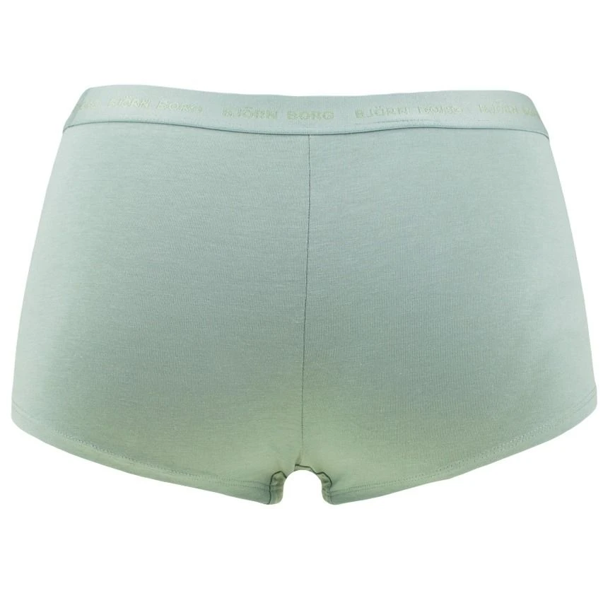BJØRN BORG Björn Borg Dames Everyday Cotton 3-pack Mini Boxershorts Basic Print Groen & Zwart 7 BJØRN BORG Björn Borg Dames Everyday Cotton 3-pack Mini Boxershorts Basic Print Groen & Zwart - Afbeelding 7