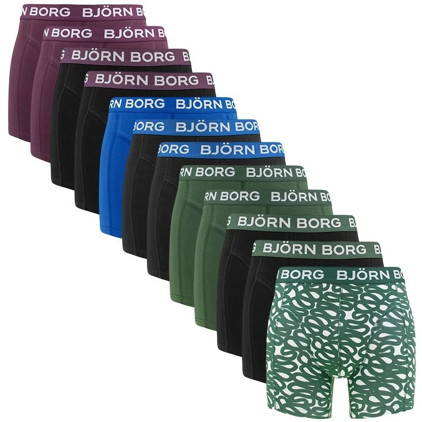 BJØRN BORG Björn Borg Cotton Stretch 12-pack Boxers Basic Print Multi 1 BJØRN BORG Björn Borg Cotton Stretch 12-pack Boxers Basic Print Multi