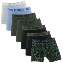 BJØRN BORG Björn Borg Jongens Cotton Stretch 7-pack Boxers Basic Animal Multi